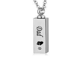 Crim Crémation bijoux Urn Collier Recardage blanc sur mesure Collier Mémorial Mémorial imperméable Collier Savourée Pendentif 4752090