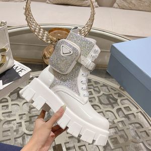 Crystal Designer Laarzen Schoenen Paar Martin Laarzen 2024 Nieuwe Enkellaars Veterschoenen Platform Heren Schoenen Dames Laarzen Kalfsleer Lakleer Halve Laars Klassieke Snowboots 35-45