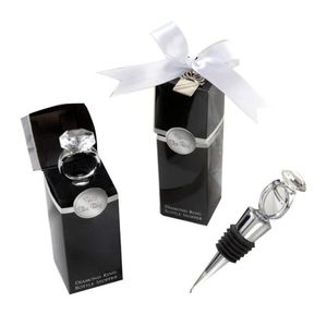 Crystal Diamond Ring Wine Stoppers Home Kitchen Kitchen Bar Tool Champagne bouteille Stopper Mariage Cadeaux cadeaux Cadeaux Cadeaux Packaging4094924