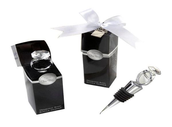 Crystal Diamond Ring Wine Stoppers Home Kitchen Bar Bar Tool Champagne bouteille Mariage Mariage Cadeaux Cadeaux Cadeaux Cadeaux Packaging6139196