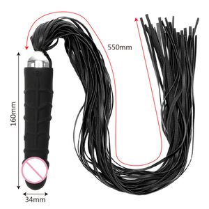 Crystal Dildo Real Leather Flogger Glass Pinis Whip Sexy G-spot anal Bead Tools Tools BDSM Games pour adultes