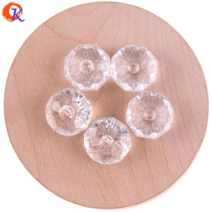 Cuentas planas de rueda de acrílico transparente de moda de cristal 4MM22MM 100 unids/lote cuentas de joyería de cuentas de Rondelle transparentes de acrílico para collar grueso