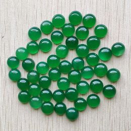 Cristal de mode bonne qualité onyx vert naturel perles de cabochon de cabine ronde pour accessoires de bijoux 10mm en gros 50 pièces/lot livraison gratuite