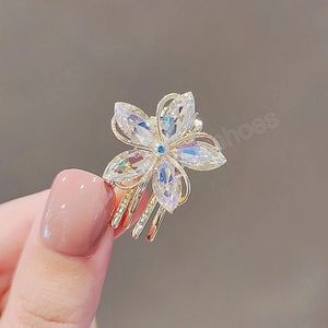 Crystal Flower Side Clip Girl Korea Style Top Clip Barrettes Bangs Clips Dames Herenaccessoires Hoofdtooi