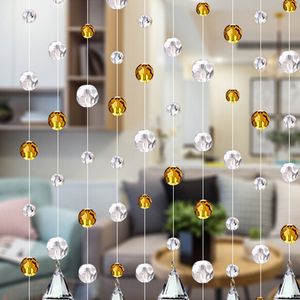 Rideau de perle en verre en cristal chambre de salon européen chambre rideau de perle de cristal fête du mariage fête des perles de cristal rideau de décoration