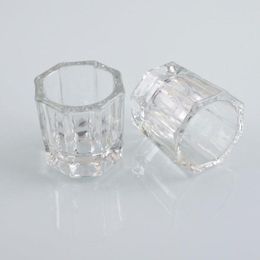 Crystal Glass Dappen Dish/Deksel Bowl Cup Crystal Glass Dish Nail Art Gereedschap Acryl Nail Art Apparatuur Mini Bowl Cups F1141 Drpcs