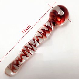 Crystal Glass Dildos anal plug para mujeres Masturbator Pattern dildo sexy toys butt product