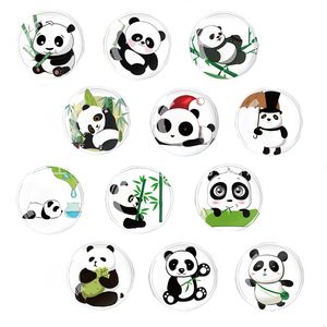 Kristalglas koelkastmagneten Cartoon Panda magnetische stok huis koelkast decoratie stickers