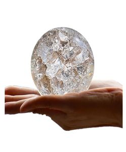 Crystal Glass Marbles Ice Crack Ball Ornamenten Feng Shui Home Decoratieve watervulling Bonsai Sphere Ball Terrarium Decor8922320