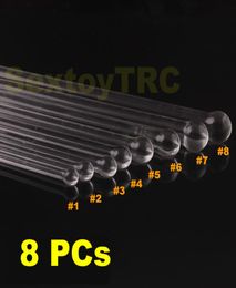 Crystal Glass Pyrex Catheter klinkt urethrale vergroter enhancer dilator penis pluggen klinkende apparaat seksspeeltjes kleine grote 8 stks compl9679458