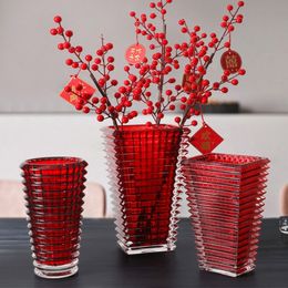 Vase en verre de cristal, décoration de Table de Style Ins, fleur hydroponique, décoration douce, articles floraux
