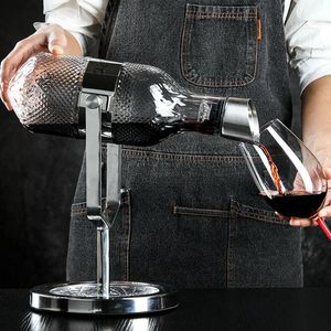 Crystal Glass Wine Decanter Swing Rotation Ménage de ménage Luxury Gifts Business haut de gamme 240419