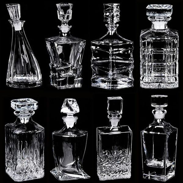 Crystal Glass Wine Red Bottle tasses Whisky Whisky Liqour verser Home Bar Vodka Berce Bottle Jar Jar Jr 231222