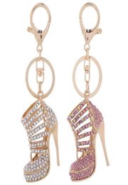 Crystal High Heels Chaussures Clés Chaînes Rings Pendre Pendre Car Cortes de voiture pour femmes Keychains GIED2436171