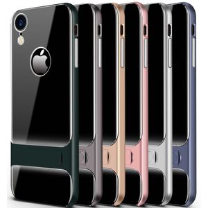 Crystal High Transparent Ultra Light Bracket Phone Case voor iPhone X XR XS max 6 7 8 Plus en Samsung Galaxy Note 9 8 S9 S8 Plus