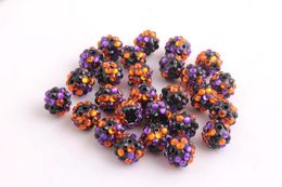 Crystal Kwoi Vita 12 mm 20 mm Black Orange Purple Confetti Color Chunky Resin Righestone Beads Ball For Kids Bijoux