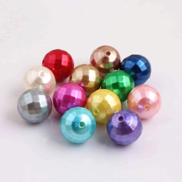 Crystal Kwoi Vita calidad AAA 20MM 100 unids/bolsa cuentas de perlas de tierra de imitación acrílicas gruesas para collar de niños joyería