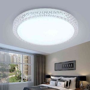 Cristal LED Plafonniers 12W 18W 24W 48W Highlight Plafond Moderne Lustre 220V Plafonnier pour Chambre Cuisine Salle De Bains W220307