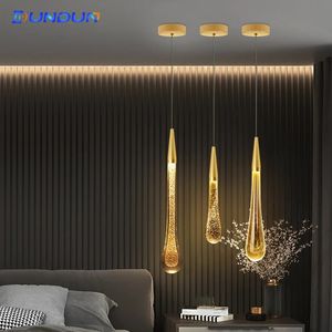 Pendants à LED en cristal pour la chambre à manger Bar Salle Drop chandelier Lampe intérieure décoration de la lampe intérieure des lampes 240320