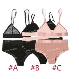 Crystal Letters Lace Ondergoed Womnes SpasHG Strand Sexy Tule Beha Slips Zomer Dunne Zachte Comfortabele Lingerie 3 Colors2167
