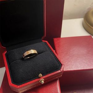 Crystal love ring trouwring luxe accessoires romantische diamant rosévergulde ice out zilver kleur paar sieraden bague klein model designer ringen ZB019 F23