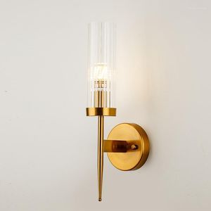 Cristal Luminaria Appliques Murales Boule De Verre Miroir Lumière Chambre Chevet Couloir Lampe