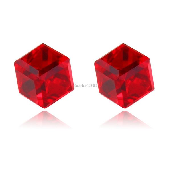 Pendientes de botón con imán de cristal Clip de cubo de diamante en anillos para las orejas para Mujeres Hombres Joyería de moda fina Will and Sandy