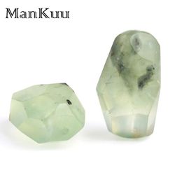 Crystal ManKuu 2530mm perle de pierre naturelle de raisin vert irrégulier percé de grosses perles de strass en cristal accessoires de fabrication de bijoux 5 pièces/lot