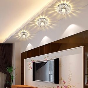 Luces de techo de cristal Moderno 3W 5W Pasillo Lámpara LED Sala de estar Pasillo Focos Lámpara de araña