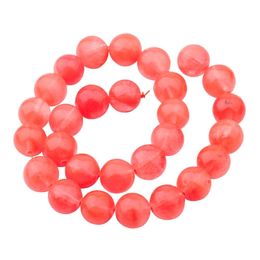 Cristal Naturel Clair Cerise Quartz 14Mm Perles Rondes Pour La Fabrication De Bijoux De Charme Collier Bracelet Lâche 28 Pcs Pierre En Gros Dro Dhjzo