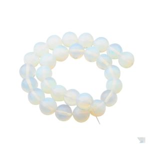 Crystal Natural Opalite 14 mm Cuentas redondas para hacer bricolaje Charm Jewelry Collar Pulsera suelta 28pcs Piedra Ventas al por mayor Entrega de gota Dhgyf