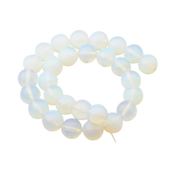 Cristal Naturel Opalite 14Mm Perles Rondes Pour Le Bricolage Faire Charme Bijoux Collier Bracelet Lâche 28 Pcs Pierre En Gros Drop Delivery Dhito