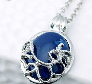 Colliers en cristal pendentifs The Katherine Anti-lumière du soleil Lapis Lazuli collier chaîne Vintage