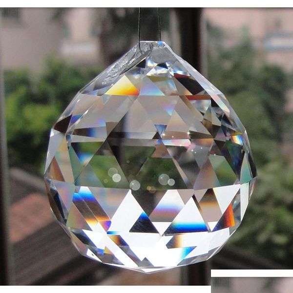 Cristal Nouveau suspendu boule de cristal clair sphère prisme pendentif perles d'espacement pour la maison lampe de fête de mariage Sqcrdh Dhseller2010 Drop De Dhsyz