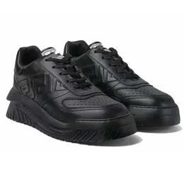 Crystal Odissa Sneakers Designer Men schoenen met Greca -patronen aan de zijkanten en sportieve rubberzolen lichtgewicht casual schoenvaartleer luxe trainers 03