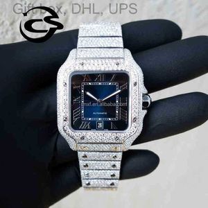 Cristal Oem Top Luxe Privé Personnalisé Out Lab Montre Zircon Hommes Femmes Iced Ice Cube Arabe Squelette Vvs Moissanite Diamant WTLE