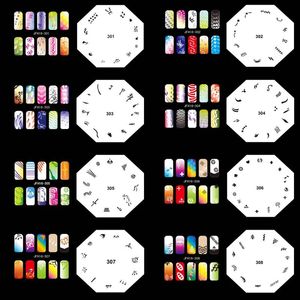 Crystal Ophir 20 stks/set Airbrush Nail Art Stencils 200 Patten Air Brush Verf Nail Stickers Nail Template Vellen Nagel Gereedschappen Jfh11