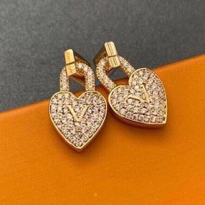 Cristal Perle Lettre Goujons Boucles D'oreilles De Créateur Haut De Gamme 925 Argent Marque Eardrop Hommes Femmes Oreille Cerceau Diamant Boucle D'oreille De Mariage Bijoux En Gros