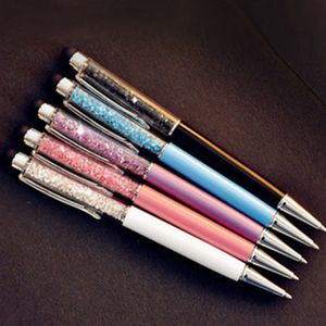 Crystal Pen Diamond Bolígrafos Papelería Bolígrafo Stylus Touch Oily Black Recarga