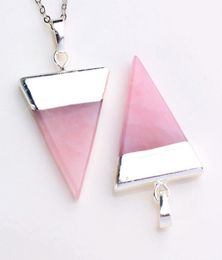 Crystal Pendants Triangle Pyramid Slice Charms Natural Stone Amethyst Crystal Quartz etc accessoires Bijoux de mode européens 1965731