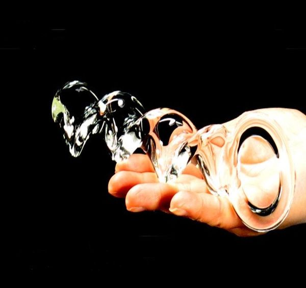 Crystal Pyrex Glass Dildo Spiral GSPOT Stimulez le pénis de verre anal bouchon femelle Masturbation Adult Sex Toys for Women5327209