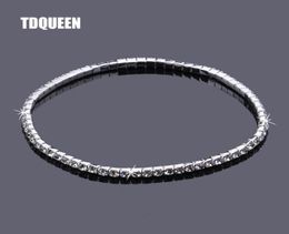 Crystal Rhinestone Chevallettes Silver plaquée Stretch Bridal 1 Row Single Anklebracelet Foot Chain Party Party Party Party For Women9284341