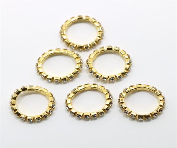 Cristal strass or bagues pour femmes réglable extensible pied orteil anneaux ensemble bague de mariage entière 264V5615449