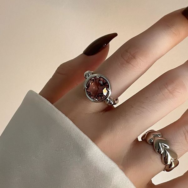 anillos de cristal anillos de piedra de nacimiento marca de tendencia de moda anillo unisex anillo a juego anillos de promesa para mujer anillos de pareja anillo de amor joyería de moda de diseñador de alta calidad 02