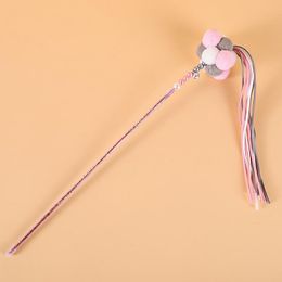 Crystal Rod Beaded Interactive Bell Cat Toy Pluche Ball Tassel Fairy Funny Cat Stick