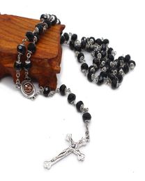 Collier Crystal Rosary Collier Perles de prière catholique Saints Prayer Fournitures Cadeaux5643796