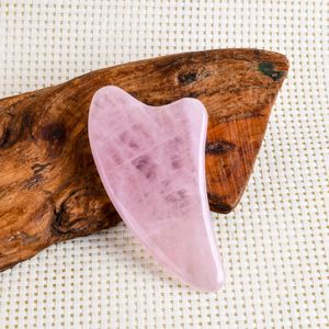 Kristal Rozenkwarts Gua Sha Schraper Gezicht Massager Tool Natuurlijke Jade Steen Huidverzorging Lichaam Gezicht Nek Terug Beauty Health SPA