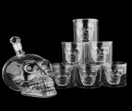 Crystal Skull Head S Cup Set 700 ml whisky Wine Glass Bottle 75 ml glazen Cups Decanter Home Bar Wodka Drinkmugs4381149