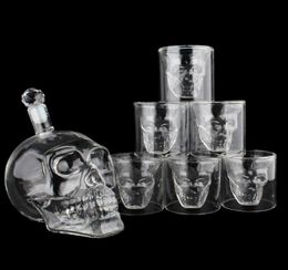 Crystal Skull Head S tasse set 700 ml Whisky Vin Verre Verre Bouteille 75 ml Tasses Decanter Home Bar Vodka Boire Mugs4270723