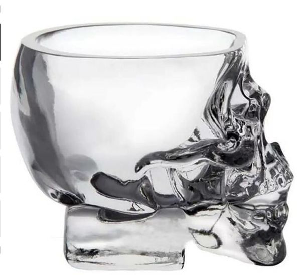 Crystal Skull Head Vodka Wine Shot Glass Taza para beber 80 ml Skeleton Pirate Vaccum Beer Glass Mug RRB15578